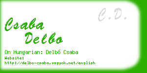 csaba delbo business card